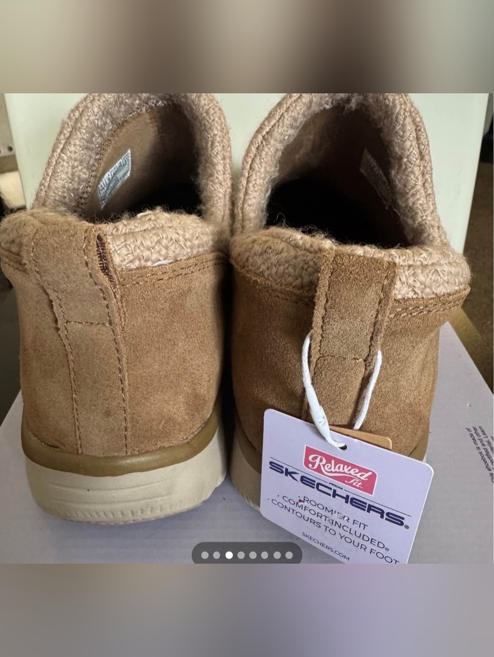New-Comfy Skechers slip-ons. Has Air-Cooled Memory Foam and Relaxed Fit-size 11 - Picture 3 of 8